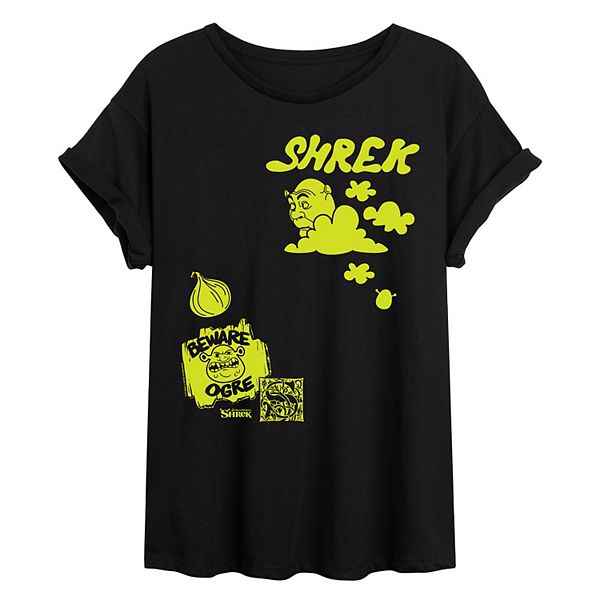

Футболка оверсайз Juniors с коллажем из иконок Shrek Dreamworks