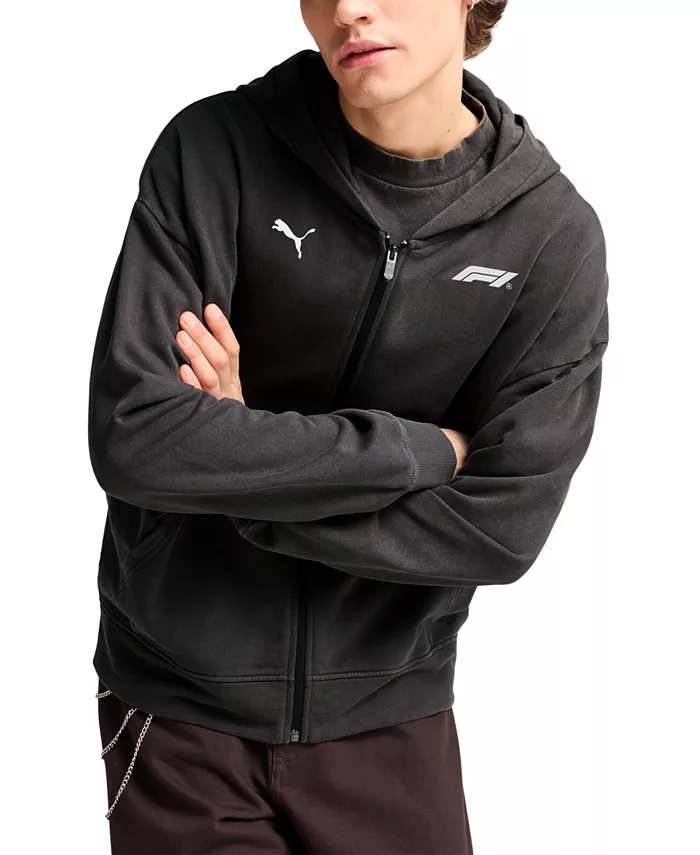 

Мужская худи с принтом F1 на молнии Puma, черный
