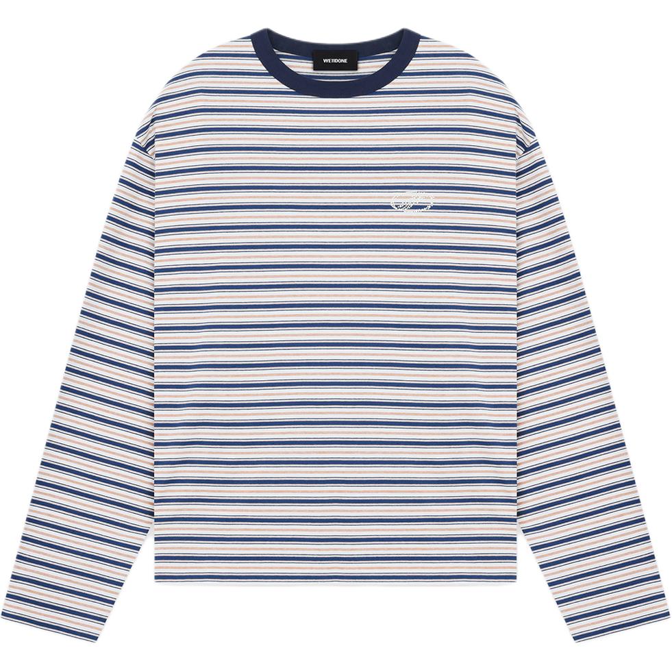 

We11Done Футболки унисекс, темно-синие, с круглым вырезом, прямого кроя, Синий, We11Done Футболки унисекс, темно-синие, с круглым вырезом, прямого кроя