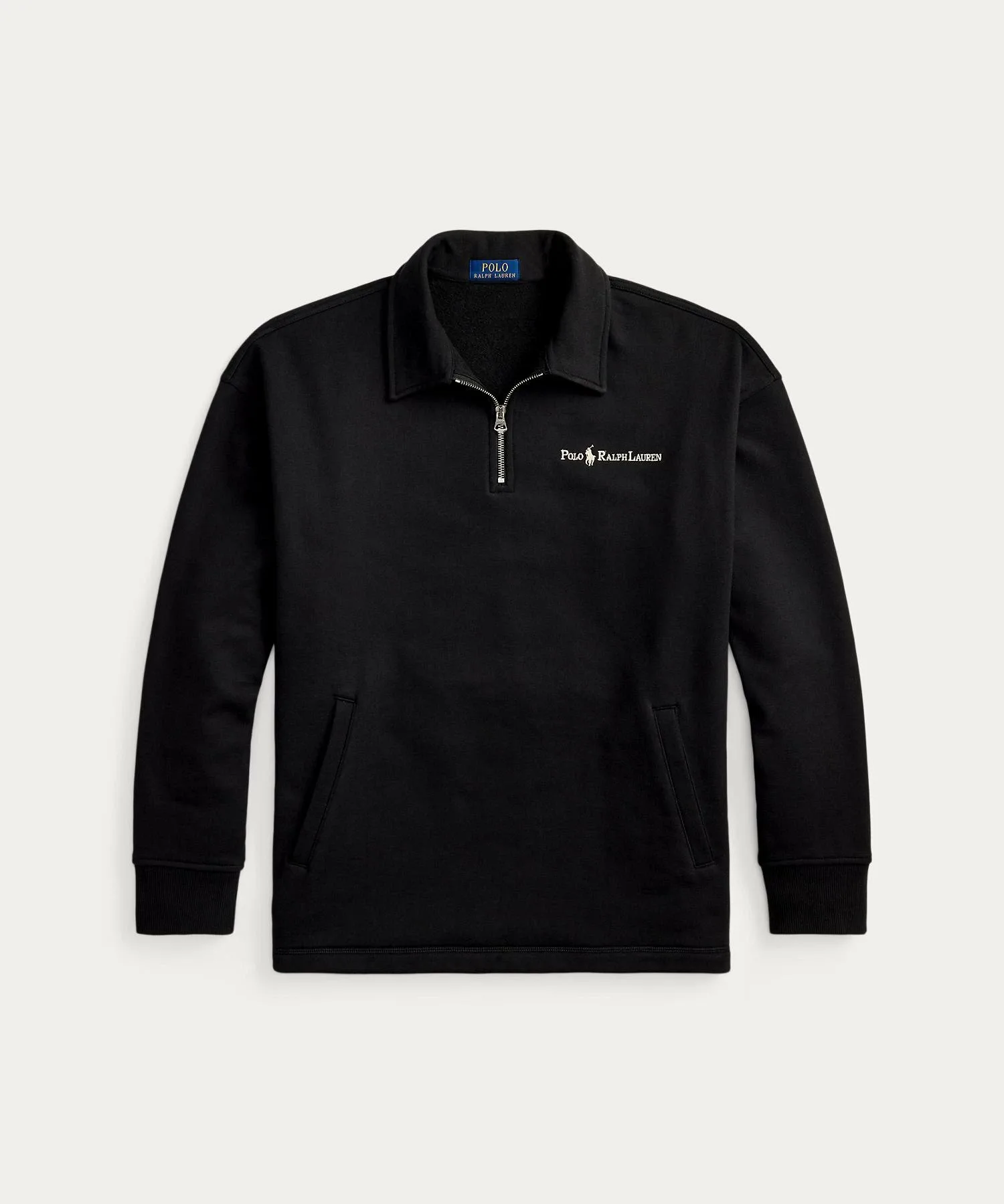 Свободная флисовая толстовка с логотипом Polo Ralph Lauren, цвет 001 Black