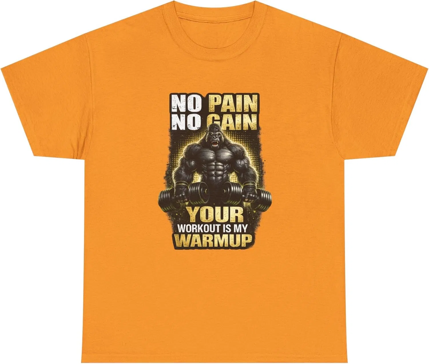 Футболка с принтом No Pain No Gain, GENERIC, Tennessee Orange