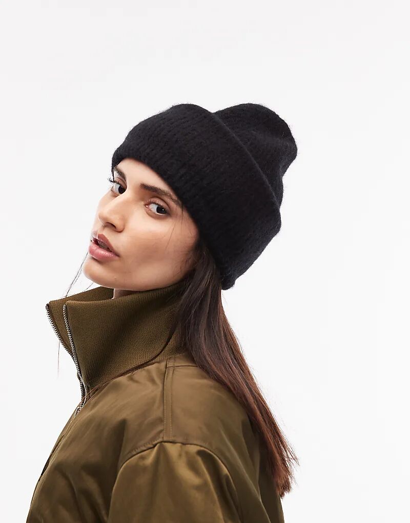 

Шапка ARKET из альпаки и шерсти черного цвета
