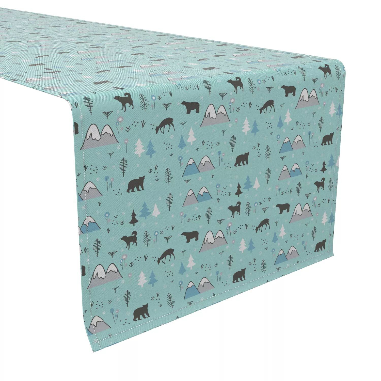 

Настольная дорожка, 100% хлопок, 16x108 дюймов Wild in Nature Blue