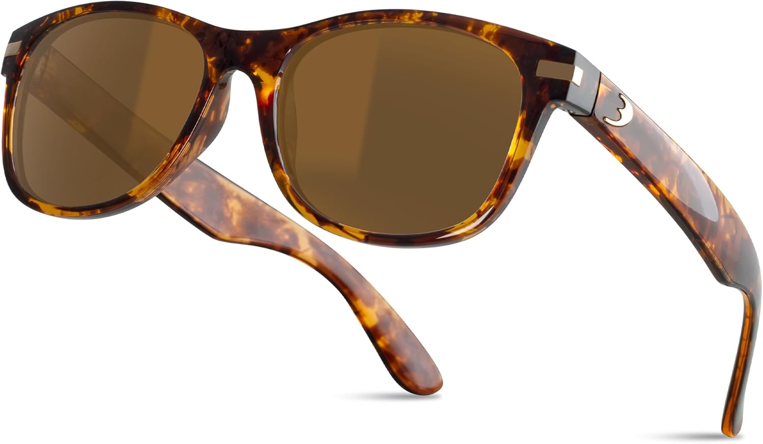 

Классические солнцезащитные очки Bnus итальянского производства с линзами Corning из настоящего стекла и возможностью поляризации B.N.U.S, B8132 Tortoise / B-15 Polarized