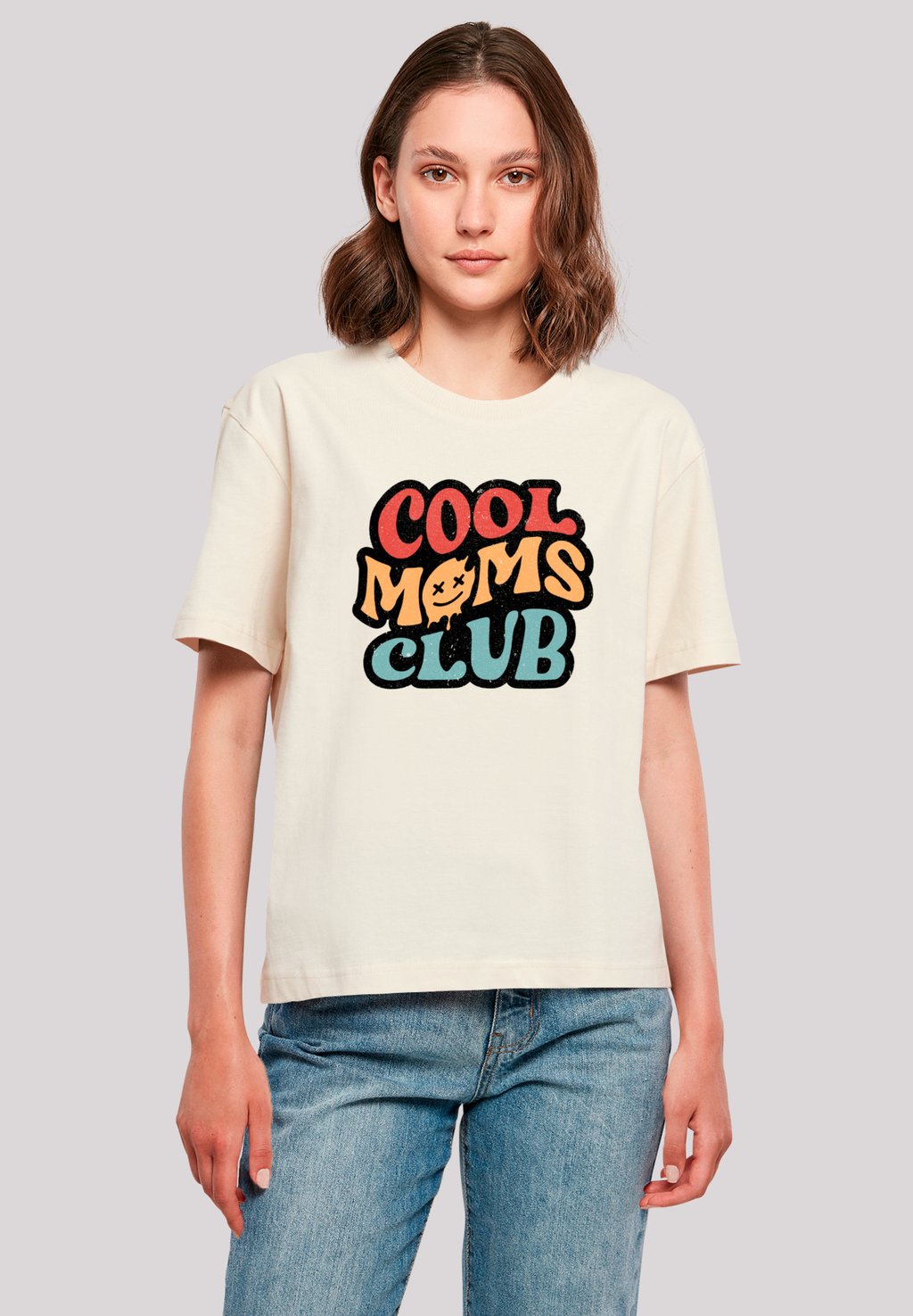 

Футболка с принтом COOLER MOMS CLUB MUTTERTAG RETRO VIBE F4NT4STIC, песочный