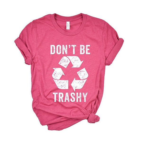 

Футболка Don't be trashy с коротким рукавом и принтом Simply Sage Market, Raspberry, Серый, Футболка Don't be trashy с коротким рукавом и принтом Simply Sage Market, Raspberry