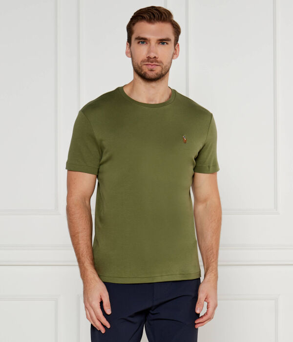 

Футболка Пима Custom slim fit Polo Ralph Lauren, хаки