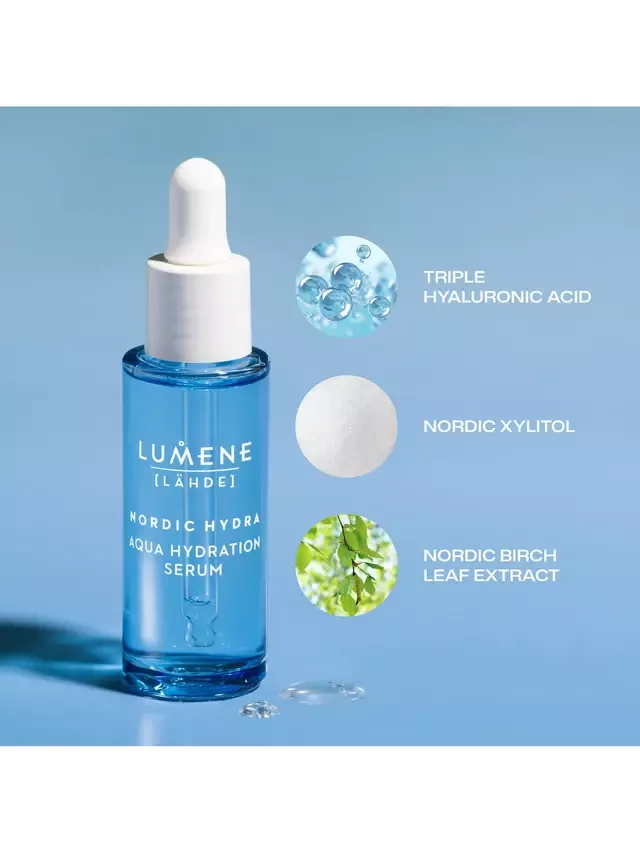 Сыворотка Lumene — Nordic Hydra [Lähde] Увлажняющая Aqua, 30 мл — фото 4