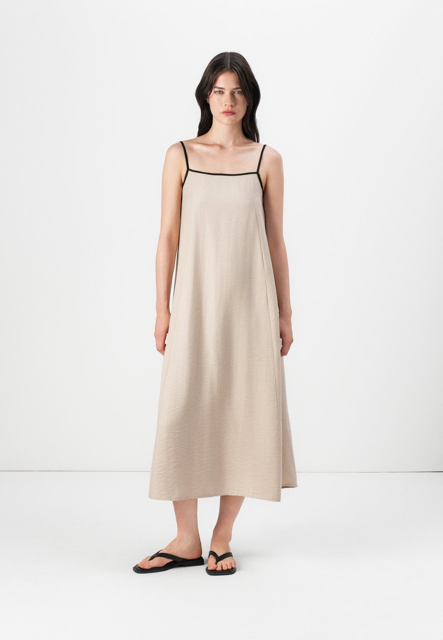 

Платье ONLY ONLLINO LONG CONTRAST DRESS, Oxford Tan /Taupe