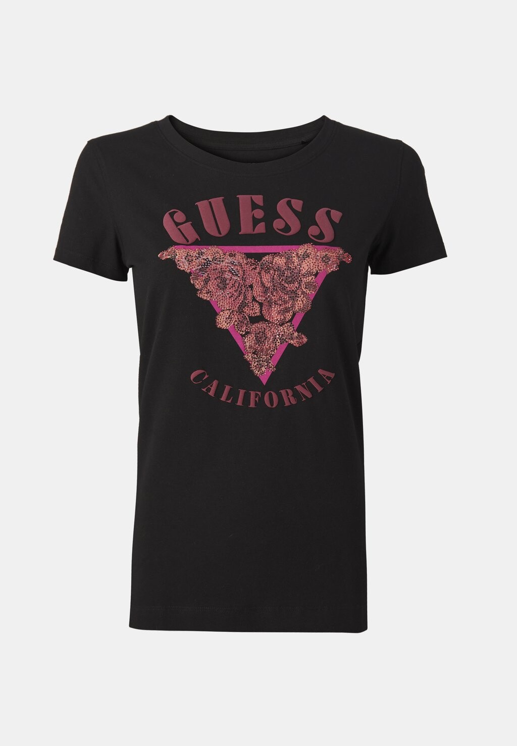 

Принт на футболке Guess, черный