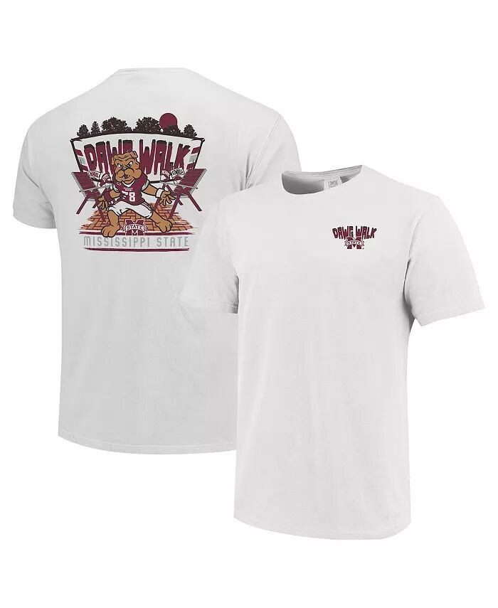 

Футболка Big Boys and Girls White Mississippi State Bulldogs Hyperlocal Comfort Colors Image One