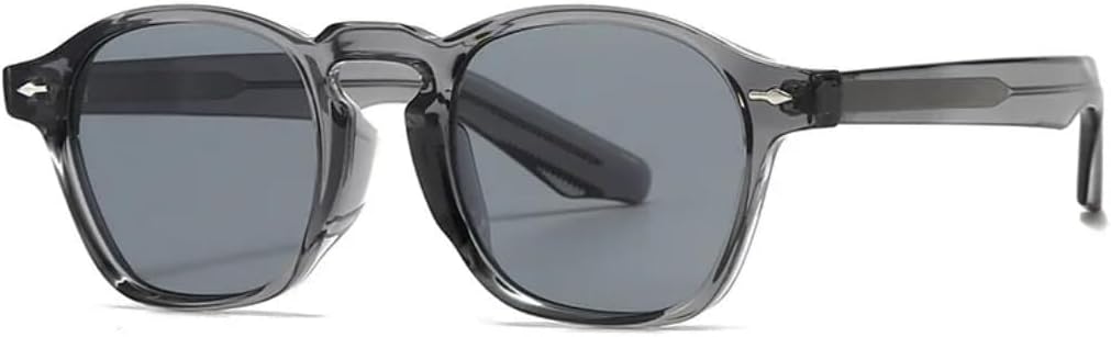 

Солнцезащитные очки для мужчин и женщин - защита UV400 - круглые линзы желто-синего цвета с заклепками, для занятий спортом на открытом воздухе и вождения LXLHWN, Tyj525-2