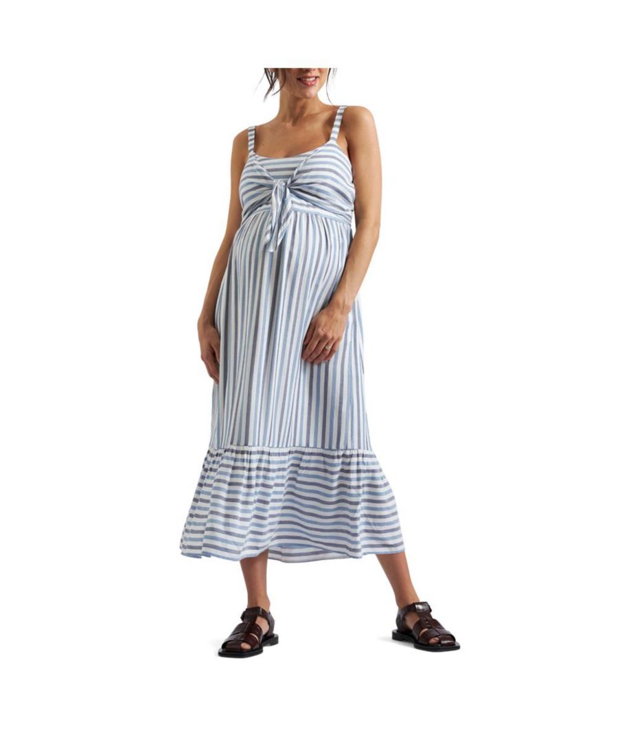 

Платье для беременных Ripe Lana с завязками спереди Ripe Maternity, Sky blue / navy / white