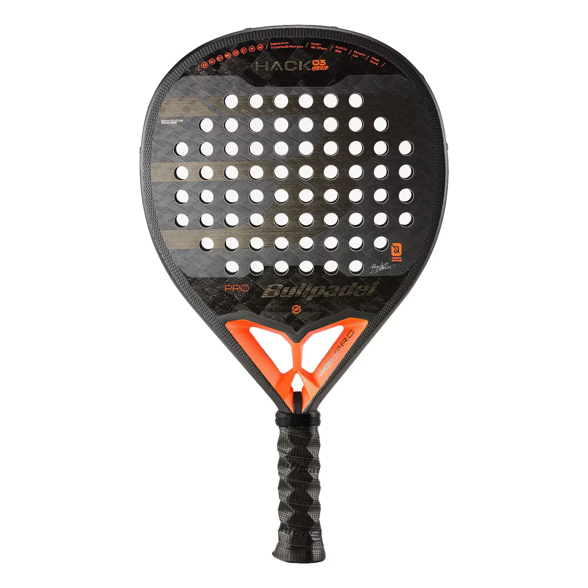 

Bullpadel Hack 03 Гибридная ракетка для падл-тенниса 24, чёрный