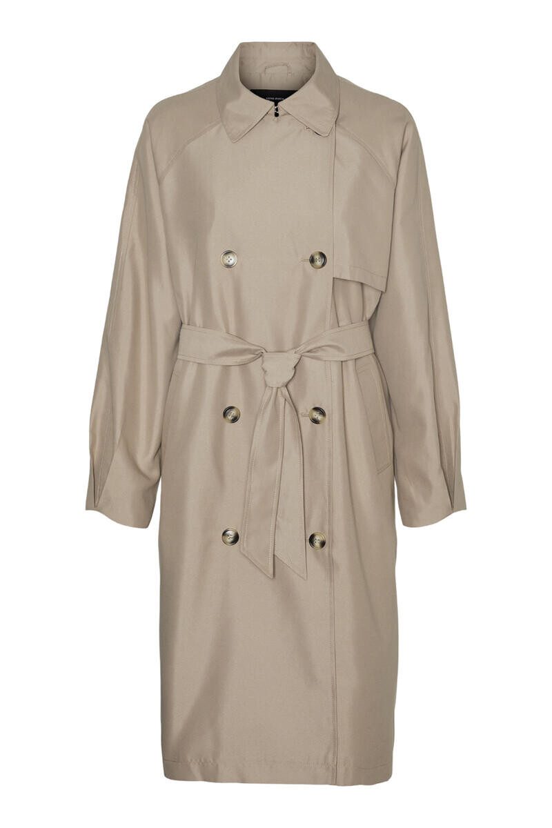 

Длинный тренч больших размеров Vero Moda Curve, зеленый