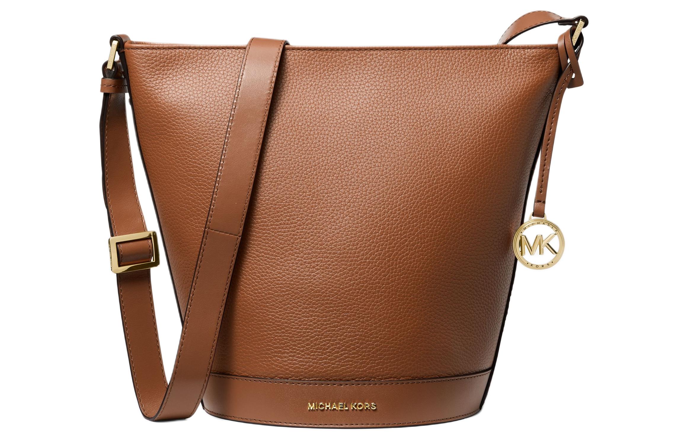 

MICHAEL KORS Кожаная ведерко Сумка через плечо Средняя женская коричневая