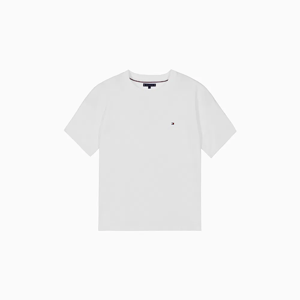 Мужская футболка из махровой ткани свободного кроя белая от Tommy Hilfiger — фото 2
