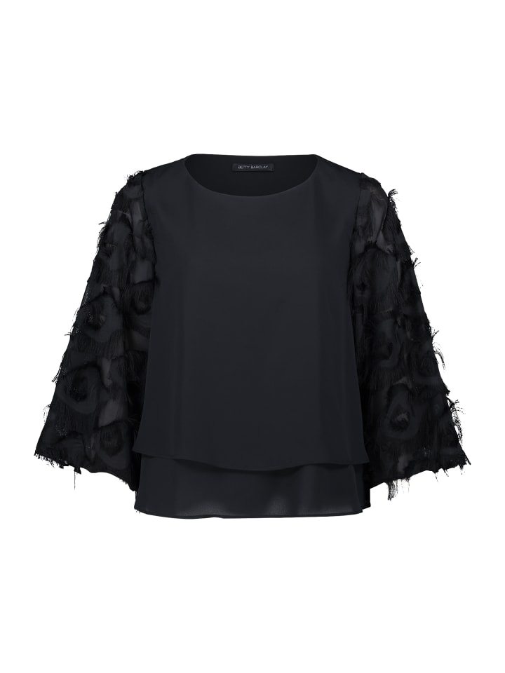 

Блузка без застежки, однотонная черная Betty Barclay