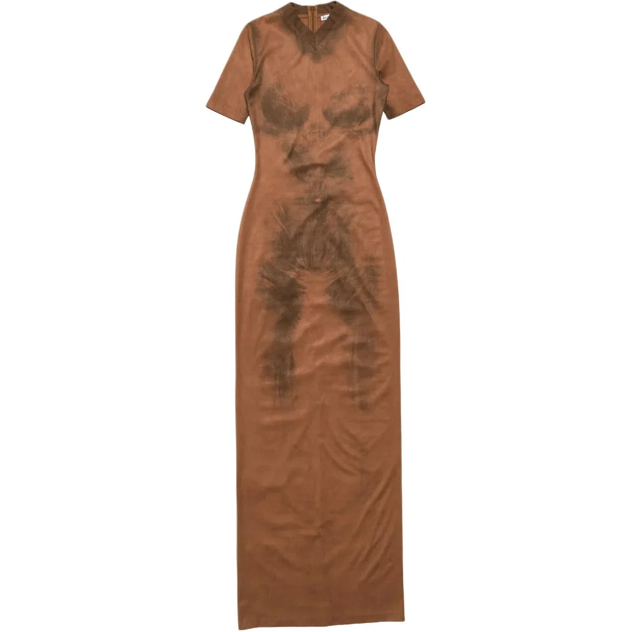 Макси-платье с принтом Acne Studios Cognac Brown