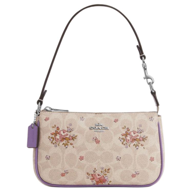 

COACH Женская сумка через плечо из искусственной кожи песочного цвета с разноцветными вставками
