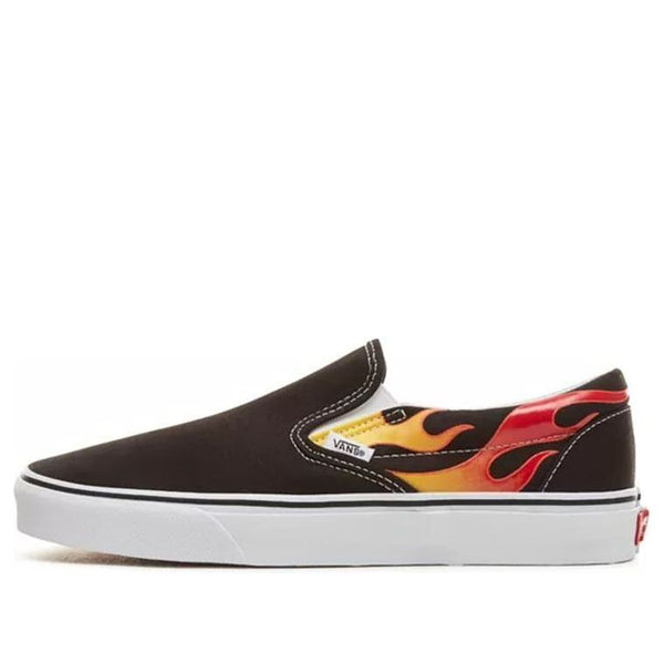 

Кроссовки classic slip-on 'flames' Vans, черный