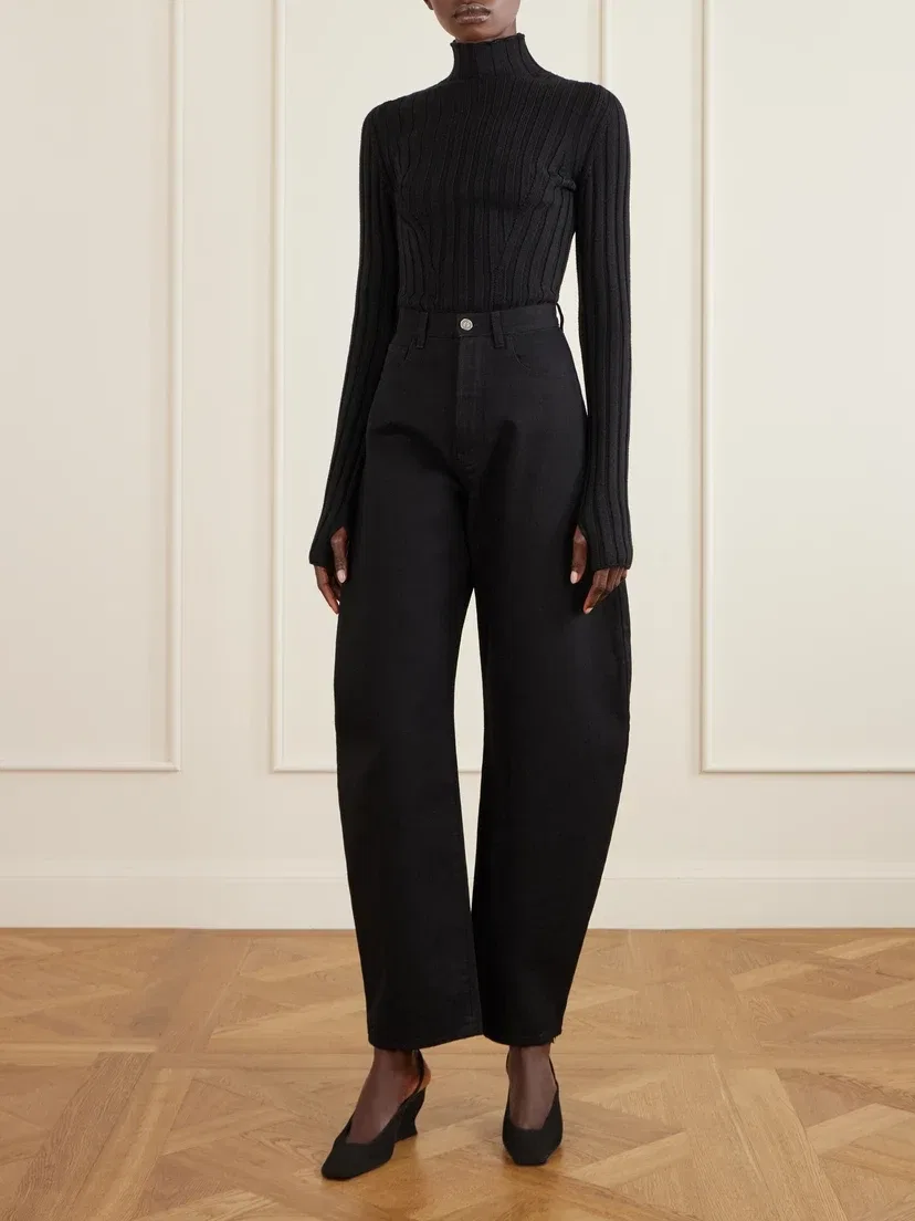Alaïa замшевые туфли-мюли на танкетке, черный — фото 4
