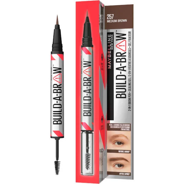 

Maybelline build-a-brow 2 простых шага: карандаш и гель для бровей Maybelline New York, цвет medium brown
