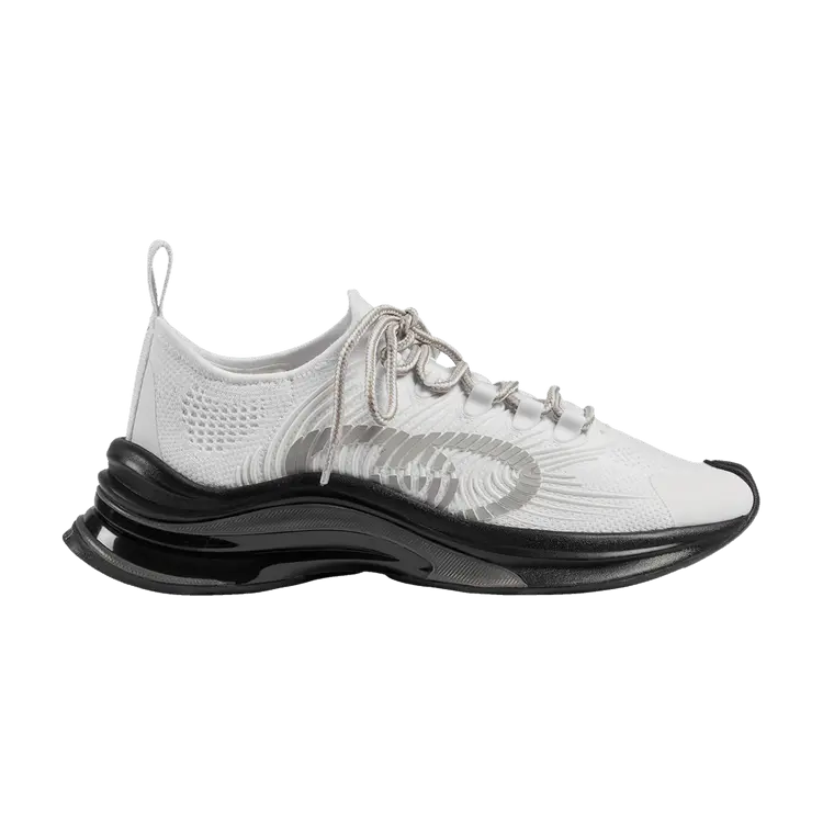 Кроссовки Gucci Wmns Run Sneaker White Grey Black, белый