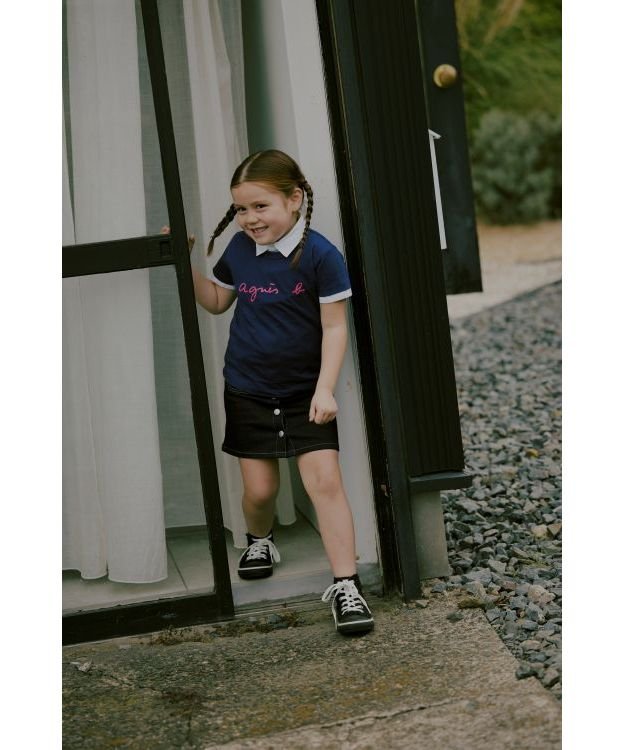 Детская джинсовая юбка Agnes b. ENFANT, Navy — фото 3