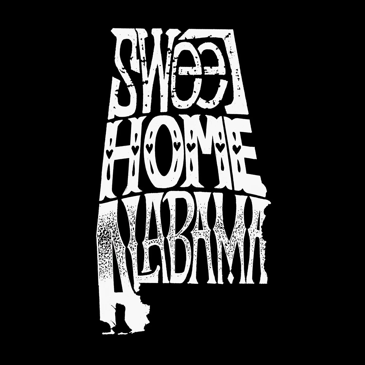 

Sweet Home Alabama — мужская футболка премиум-класса с надписью Word Art LA Pop Art, черный