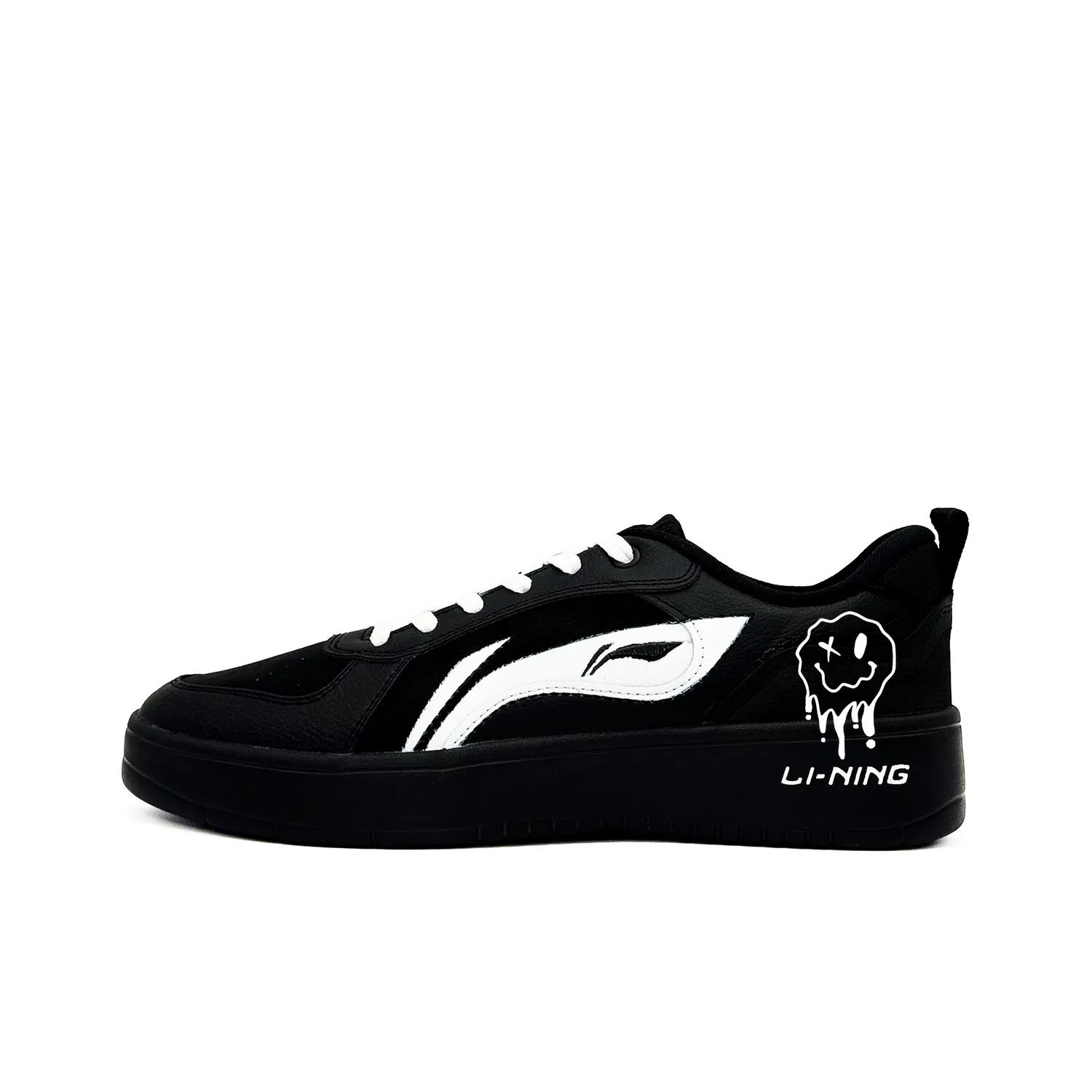 Кроссовки скейтбордические с принтом Li-Ning Black White