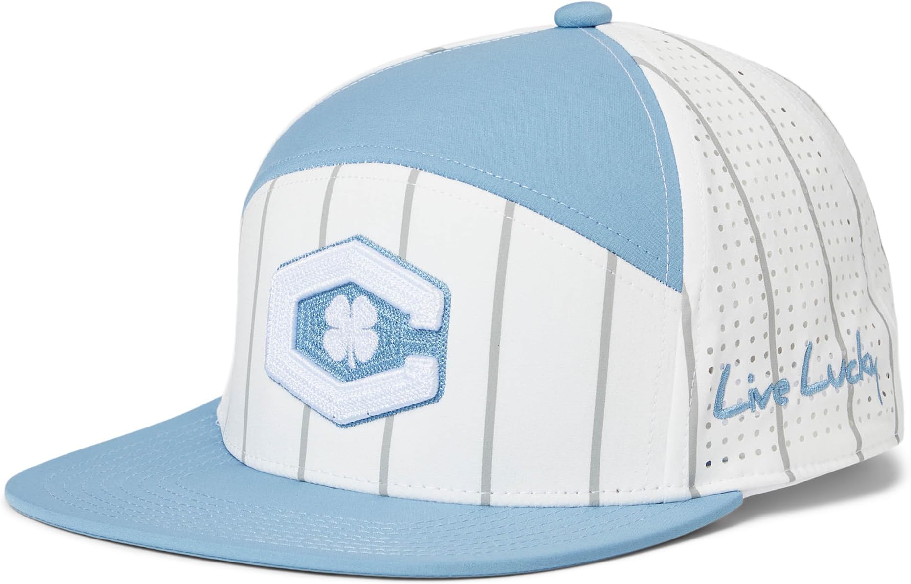 

Бейсболка Black Clover Jordan Adjustable Hat, цвет White/Carolina Blue Hat/Laser Cut Perforation