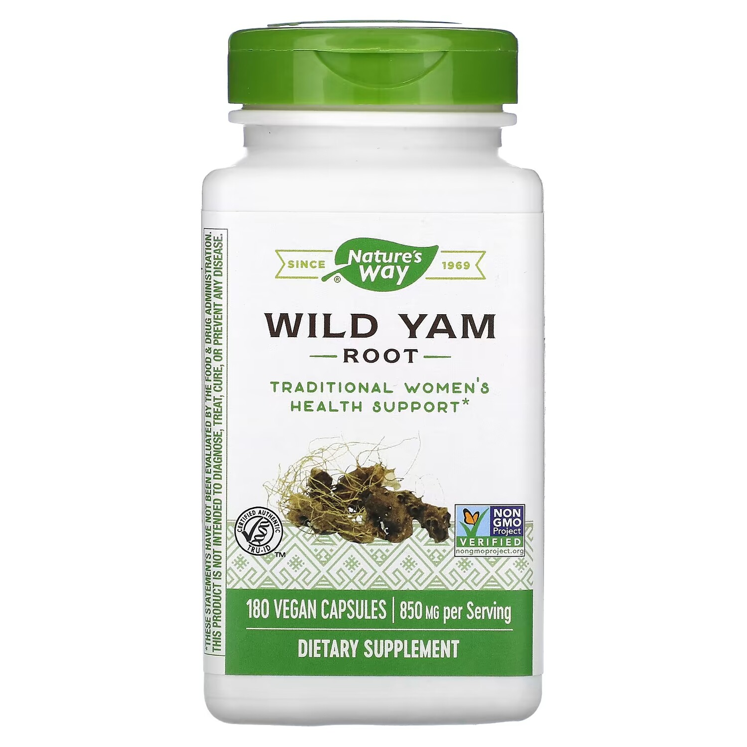 

Корень дикого ямса Nature's Way 850 мг, 180 веганских капсул