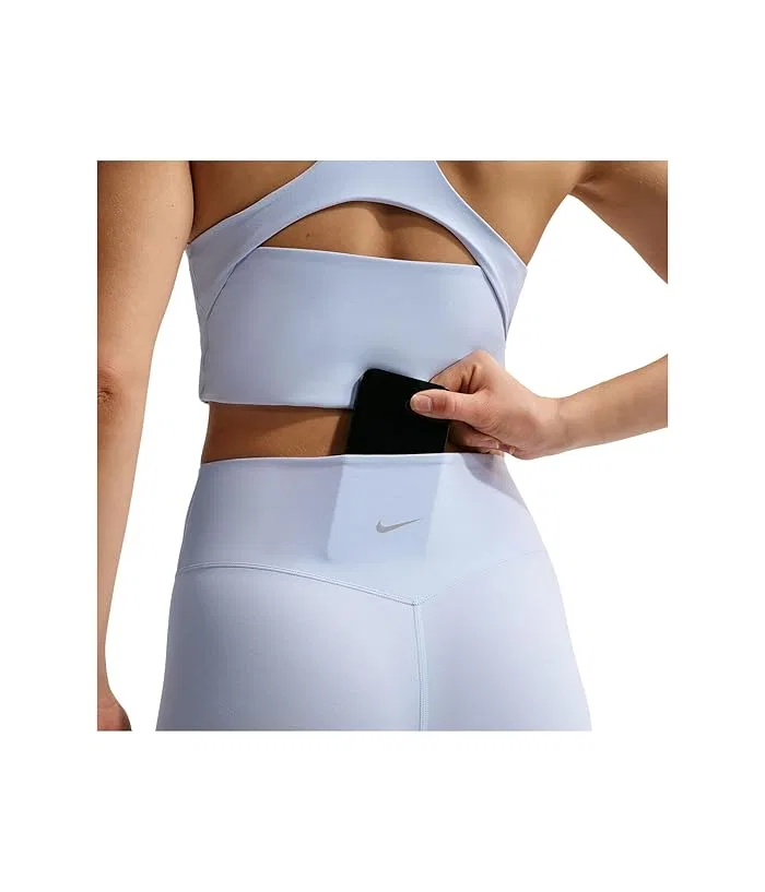 Леггинсы Nike Zenvy Gentle-Support High-Waisted 7/8, Hydrogen Blue/Cool Grey — фото 4
