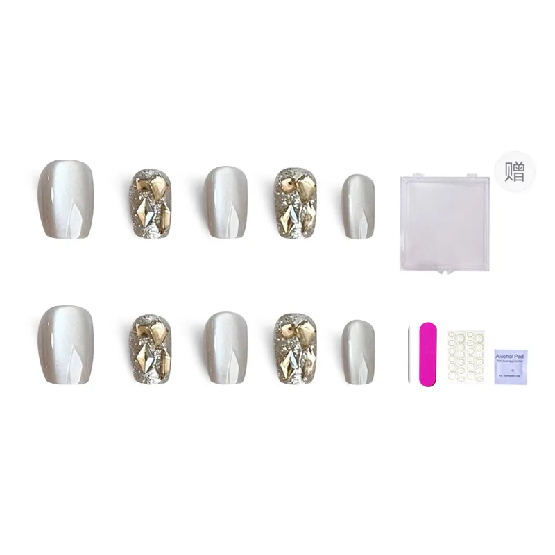 ORANOT Накладные ногти для женщин, Short XS, for Small Hands[Includes Storage Box]14-10-11-10-7 — фото 4