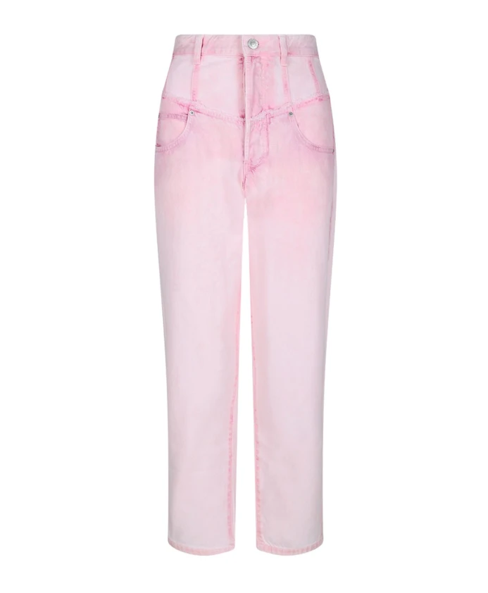 

Легкие хлопковые зауженные джинсы Isabel Marant, розовый