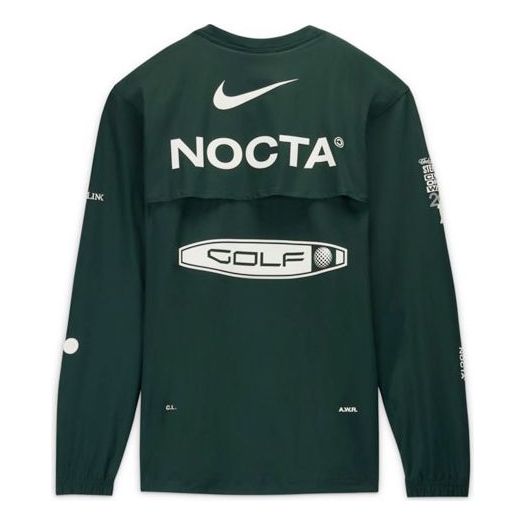 

Толстовка x nocta drake long sleeve woven pullover 'green white' Nike, зеленый