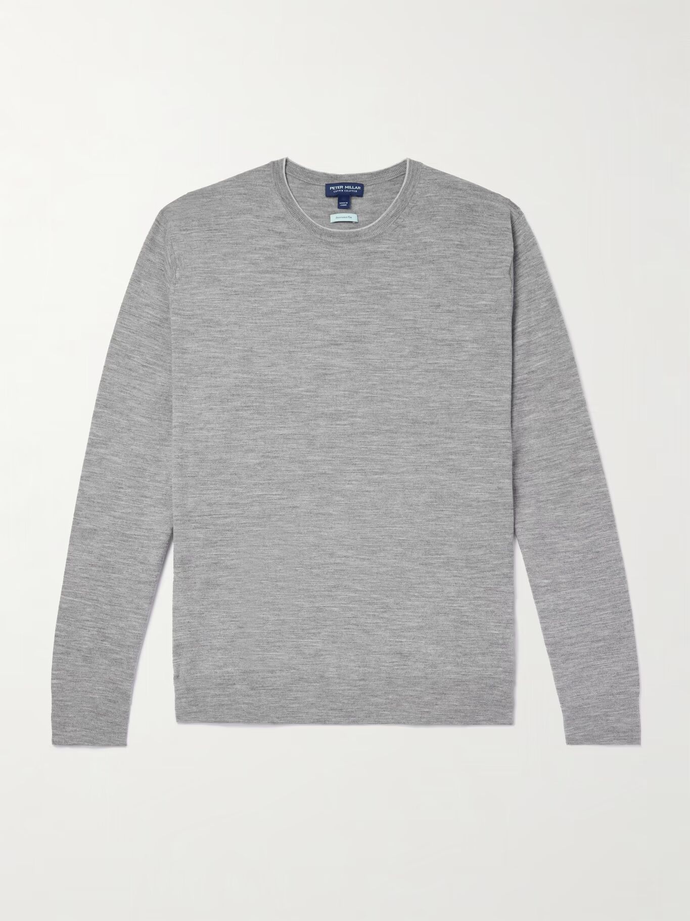 

Свитер Excursionist Flex из смеси шерсти мериноса PETER MILLAR, серый