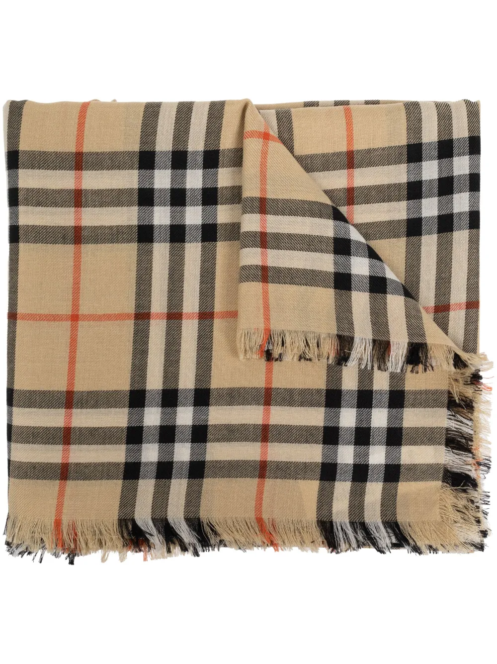 

Клетчатый шарф BURBERRY, нейтральный