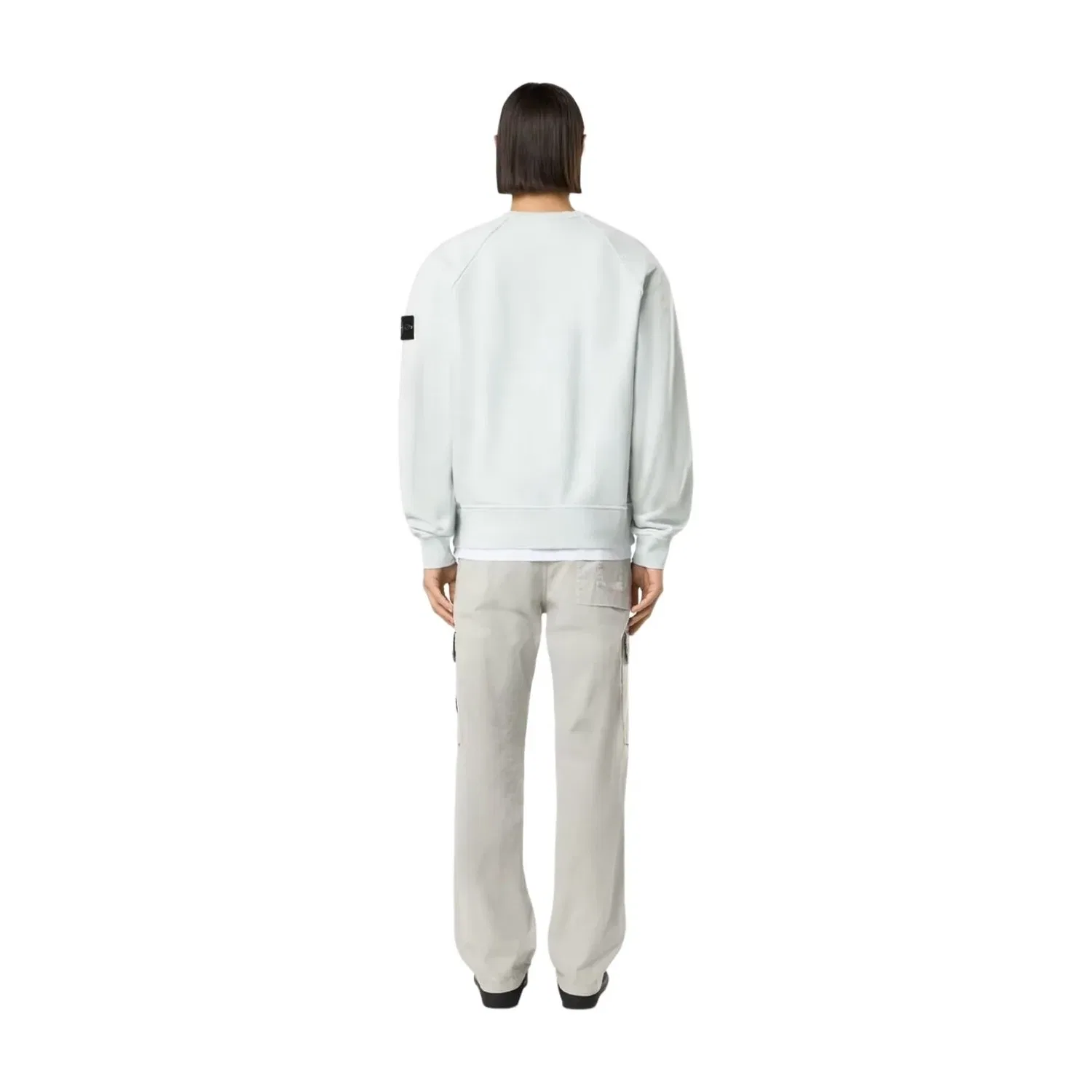 Толстовка с круглым вырезом оверсайз STONE ISLAND 6100041, синий — фото 4