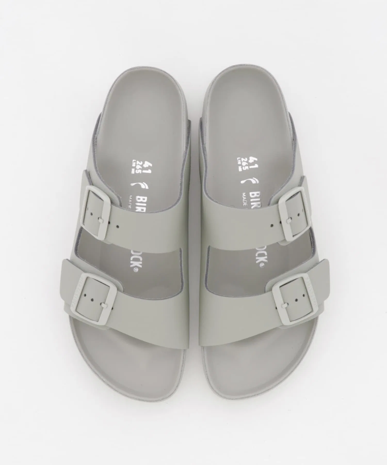 Мужские сандалии Birkenstock Arizona из натуральной кожи серые — фото 3