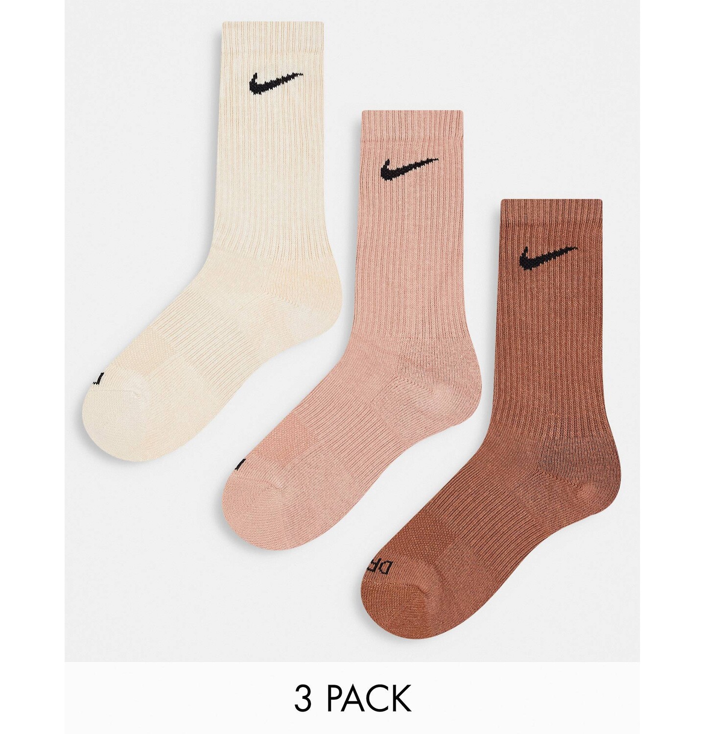 

3 пары носков унисекс с подкладкой Nike Training натуральной расцветки