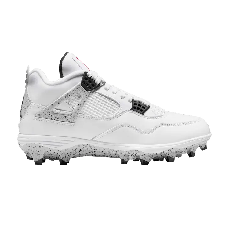 

Бутсы Air Jordan Air Jordan 4 Retro TD Cleat 'White Cement', белый