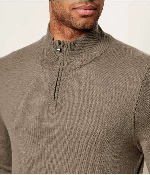 Шерстяной свитер H-Hemarlo regular fit Boss, коричневый — фото 4