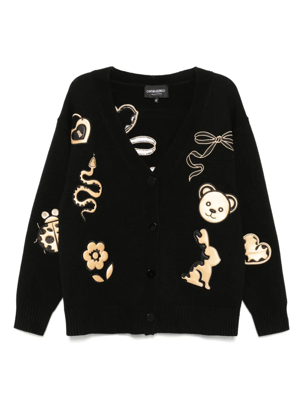 

Кардиган playful в технике пэчворк Cynthia Rowley, черный