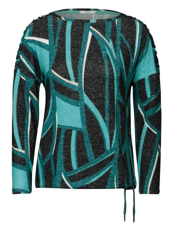 

Лонгслив Cecil Langarmshirt, цвет black melange