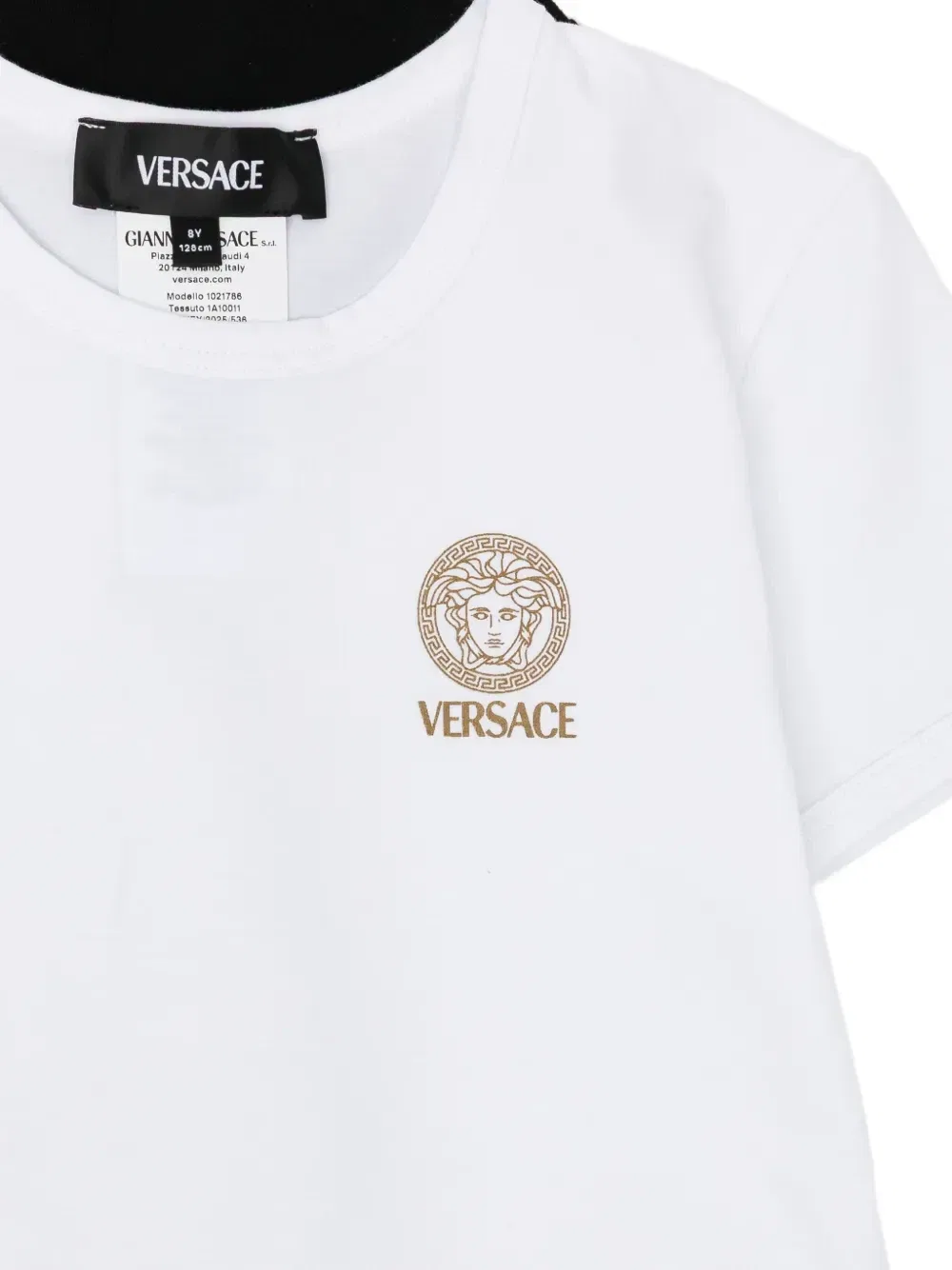 Футболка с Медузой Versace Kids, серый — фото 2