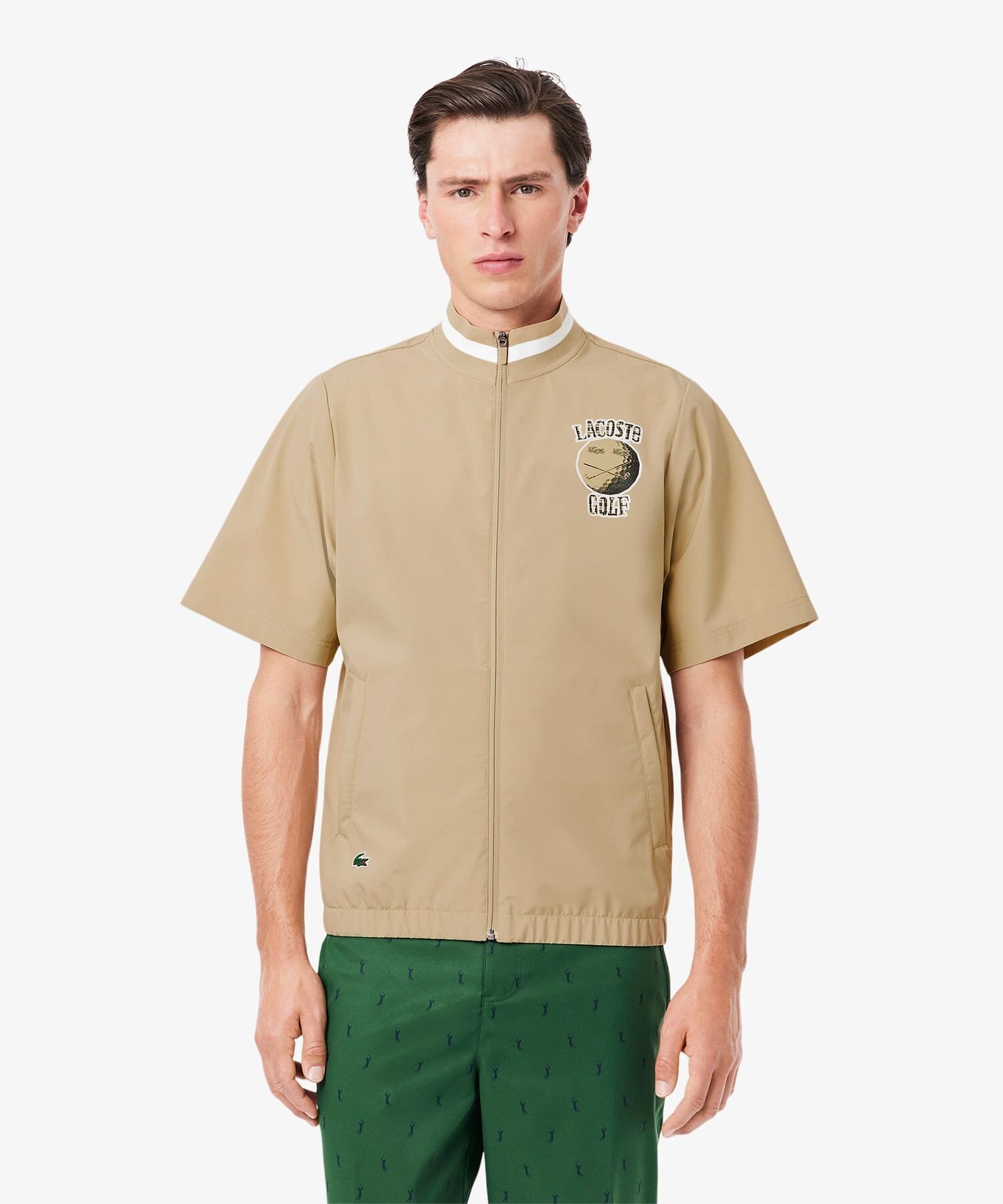 Ветровка для гольфа с коротким рукавом Lacoste, beige