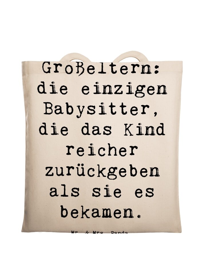 

Сумка для переноски Mr & Mrs Panda Großeltern Babysitter, кремовый