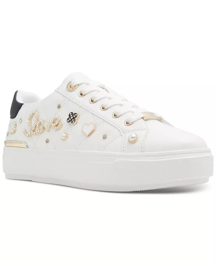

Новинка женских кроссовок Visuetti на платформе со шнуровкой ALDO, белый